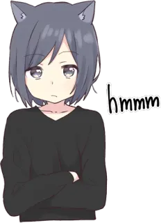 Cat girls sticker ENG :: @line_stickers telegram stickers