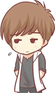 😒 2be6fe64 anime, cartoon, sad, emotional, manga, boy telegram sticker