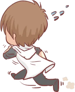 🏃 ac3817d6 cartoon, running, anime, chibi, motion telegram sticker
