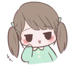 😏 05eff856 Chibi, Niedlich, Mädchen, Cartoon, Zöpfe, Anime telegram sticker