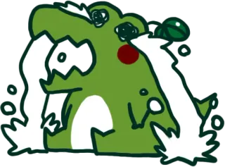 😭 0eed9038 rã, triste, chorando, desenho, verde telegram sticker