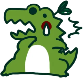 😱 9c0817ef crocodilo, dinossauro, desenho animado, engraçado, chateado, fofo telegram sticker