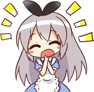 😄 19526259 sticker, anime, chibi, enthousiast, meisje, schattig telegram sticker