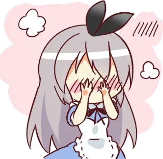 😳 5cb18eb0 Anime, Manga, Kawaii, Chibi, Schattig, Blozen, Anime Meisje, Verdrietig telegram sticker