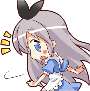 😨 5db19d95 Chibi, Anime, Meisje, Schattig, Cartoon, Sticker telegram sticker