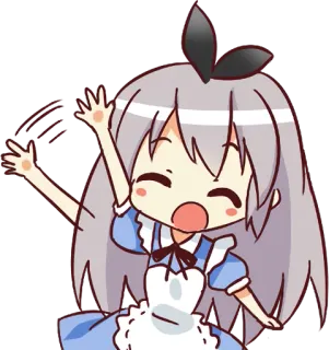 👋 683d4319 Anime, Chibi, Meisje, Schattig, Manga, Cartoon telegram sticker