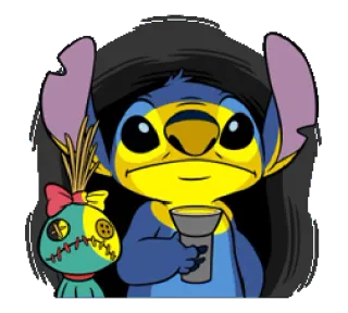 👽 444bb435 Stitch stitch, disney, desenho animado, engraçado, fofo, lilo & stitch telegram sticker