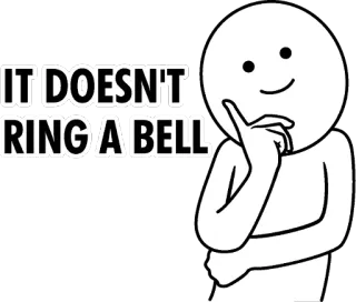 🤔 850cf882 IT DOESN'T RING A BELL думающий, смущенный, идиома, выражение, вопрос, забывчивый telegram sticker