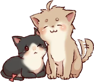 💞 346bff16 cat, dog, cute, animals, kawaii, pet telegram sticker