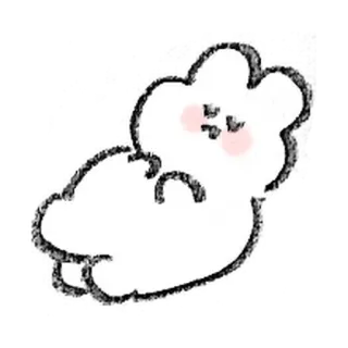 💐 d833192f กระต่ายการ์ตูน, สัตว์น่ารัก, ปุย, แก้มสีชมพู, กระต่ายสีขาว, เศร้า telegram sticker