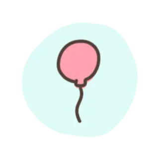 💓 706c6814 balão, festa, celebração, rosa, redondo, fofo, adesivo telegram sticker