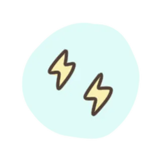 💓 e05b6bfd raio, desenho animado, adesivo, trovão, eletricidade, tempo telegram sticker