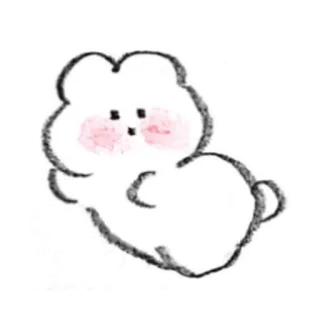 🎀 3ed41800 น่ารัก, เมฆ, สัตว์, สติกเกอร์, ภาพวาด, นุ่ม, ปุย telegram sticker