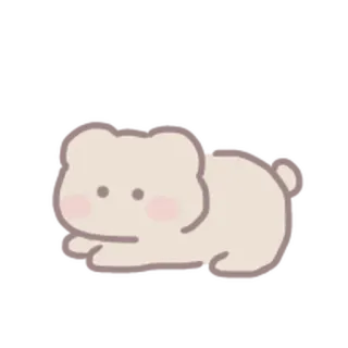 🍼 c7d8b31c bear, cartoon, cute, animal, sleepy, lying down telegram sticker