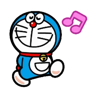🔵 5c483295 Doraemon Doraemon, mèo, robot, phim hoạt hình, anime, âm nhạc telegram sticker