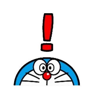 🔵 9dd59a45 Doraemon doraemon, anime, phim hoạt hình, nhân vật, mèo, dấu chấm than telegram sticker
