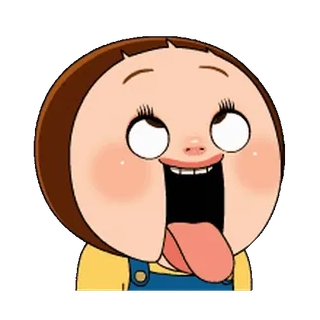 😝 72d8a952 hoạt hình, mặt hề, lưỡi, ngớ ngẩn, hoạt họa, cô gái, biểu cảm telegram sticker