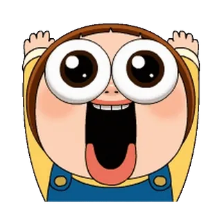 😱 b7f1dbd1 hoạt hình, hào hứng, mắt, miệng, sốc, nhãn dán, hoạt họa, biểu cảm telegram sticker