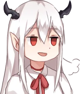 🙄 1746350c อนิเมะ, การ์ตูน, ปีศาจ, ปีศาจ, ผู้หญิง, ตัวละคร telegram sticker