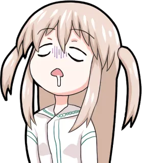 🤢 4b6e948f ragazza anime, stanca, dormire, cartone animato, chibi, assonnata telegram sticker