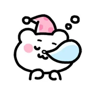 💨 14136e42 endormi, mignon, kawaii, dessin animé, rêver, sommeil telegram sticker
