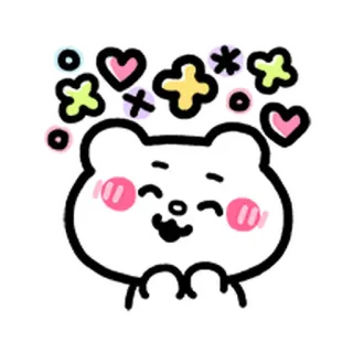💨 19a70d4b ours, mignon, kawaii, coeurs, dessin animé telegram sticker