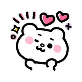 💨 a31f843a ours, mignon, dessin animé, kawaii, amour, coeur, autocollant telegram sticker