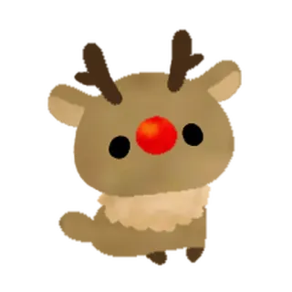🎄 5e3434d9 renna, carino, natale, vacanza, cartone animato, animale, kawaii whatsapp sticker
