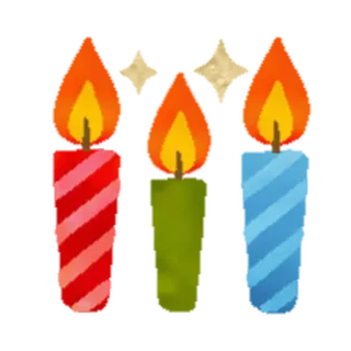 🎄 7a060c55 candele, compleanno, festa, fiamma, cera, colorato whatsapp sticker