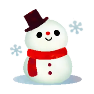 🎄 959a0c57 pupazzo di neve, inverno, vacanza, neve, carino, cartone animato whatsapp sticker