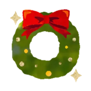 🎄 e2926814 ghirlanda, natale, vacanza, fiocco, decorazione, festivo whatsapp sticker