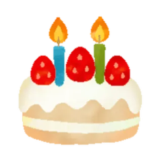 🎄 f4338ecd compleanno, torta, fragole, candele, dolce, festa, zuccherato, dolcetto whatsapp sticker