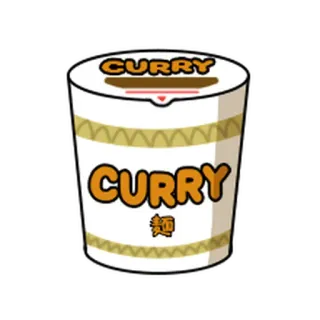 🏕 2ffed576 CURRY cibo, curry, noodles, noodles in tazza, noodles istantanei telegram sticker