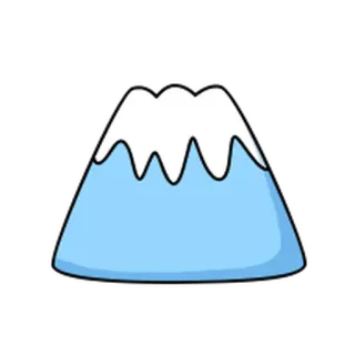 🏕 bafe6e8a montagna, neve, blu, cartone animato, natura, paesaggio, vetta telegram sticker