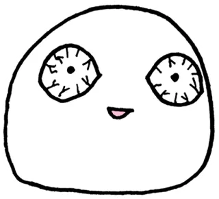 😪 ce5289fc Blob, Mata, Lucu, Kartun, Ilustrasi, Imut whatsapp sticker