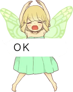 👌 72445935 OK fee, anime, süß, kawaii, zustimmen, zustimmung, cartoon telegram sticker