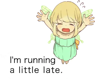 🤯 a6997101 I'm running a little late. fee, anime, cartoon, süß, spät, rennen telegram sticker