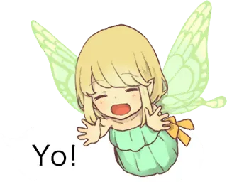 Fairy balloon Sticker ENG :: @line_stickers telegram stickers