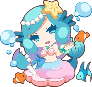 💁‍♀️ a2c59048 mermaid, cute, fish, sea, ocean, cartoon, kawaii whatsapp sticker