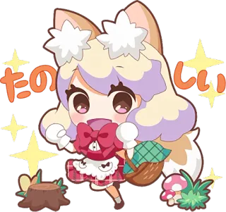 😃 bae7657f たのしい anime girl, kawaii, cute, sparkles, cartoon whatsapp sticker