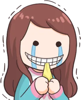 😬 35909059 cartoon, crying, sad, emoji, animation, character whatsapp sticker