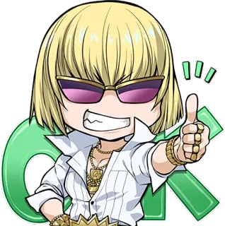 👍 41656d75 Jempol, Keren, Kacamata hitam, Perhiasan, Chibi telegram sticker