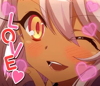 😉 f2d26e74 LOVE love, anime, hearts, cute, kawaii, girl telegram sticker