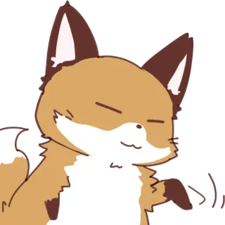 😉 1a7f9294 raposa, animal, desenho animado, fofo, engraçado, gesto telegram sticker