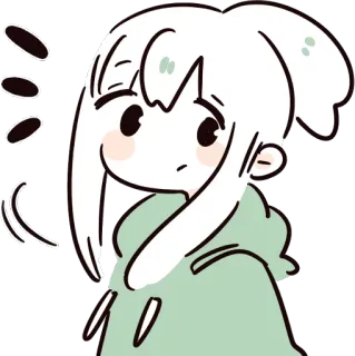 ❓ 80cf1c06 クール anime, cartoon, girl, japanese, expression, cute, cool whatsapp sticker