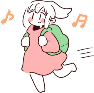 🎶 b33caef8 cartoon, walking, music, school, animation, cheerful whatsapp sticker