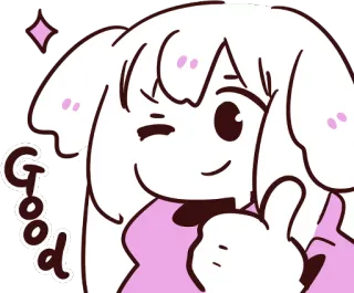 👍 c8cc5c7b Good positive, approval, thumbs up, cute, cartoon whatsapp sticker