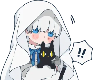 ‼️ 734ca15f anime, kat, schattig, meisje, kawaii telegram sticker