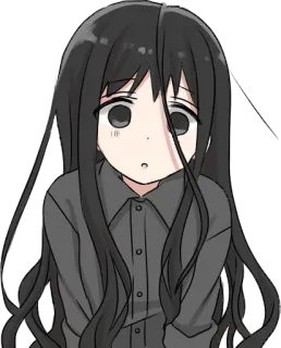 👀 c7bc84f1 Anime, Chica, Manga, Dibujo animado, Pelo negro whatsapp sticker