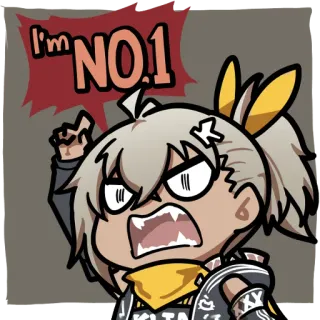 ☝️ 8d63c5d9 I'm NO.1 애니메이션, 만화, 넘버원, 승리, 만화 telegram sticker